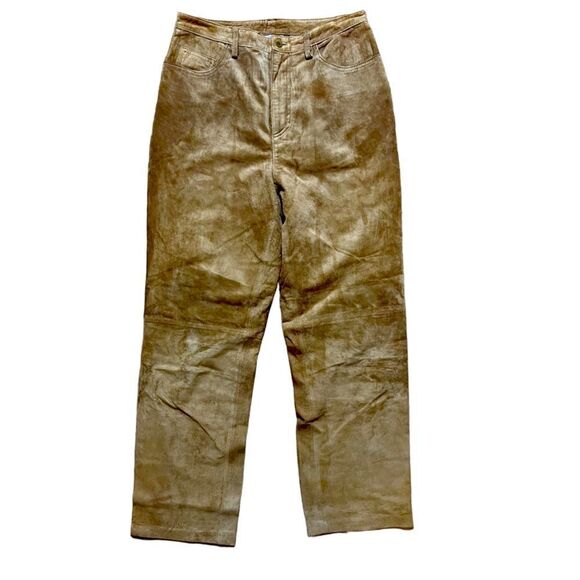 Nordstrom 100% Leather Tan Suede Pant - Picture 1 of 7